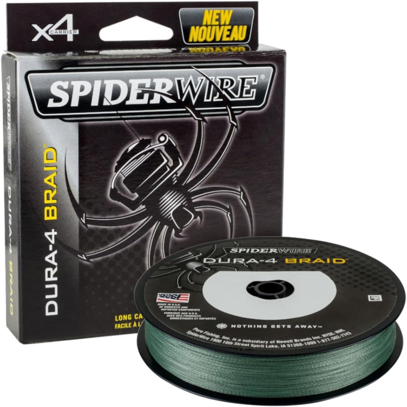 Bild von Spiderwire Filo da Pesca Dura 4 Green 0.14mm 150m Trecciato PE Dyneema Mare Spinning Surfcasting Carpfishing