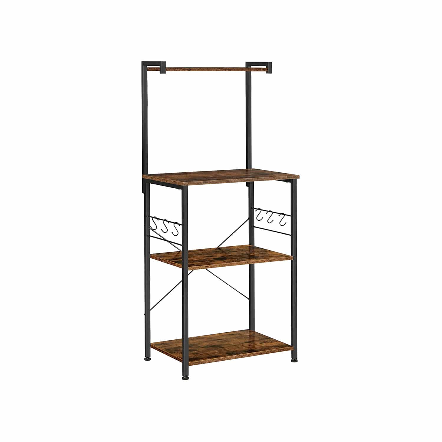 Bild von Industrie-Design Küchenregal mit Haken