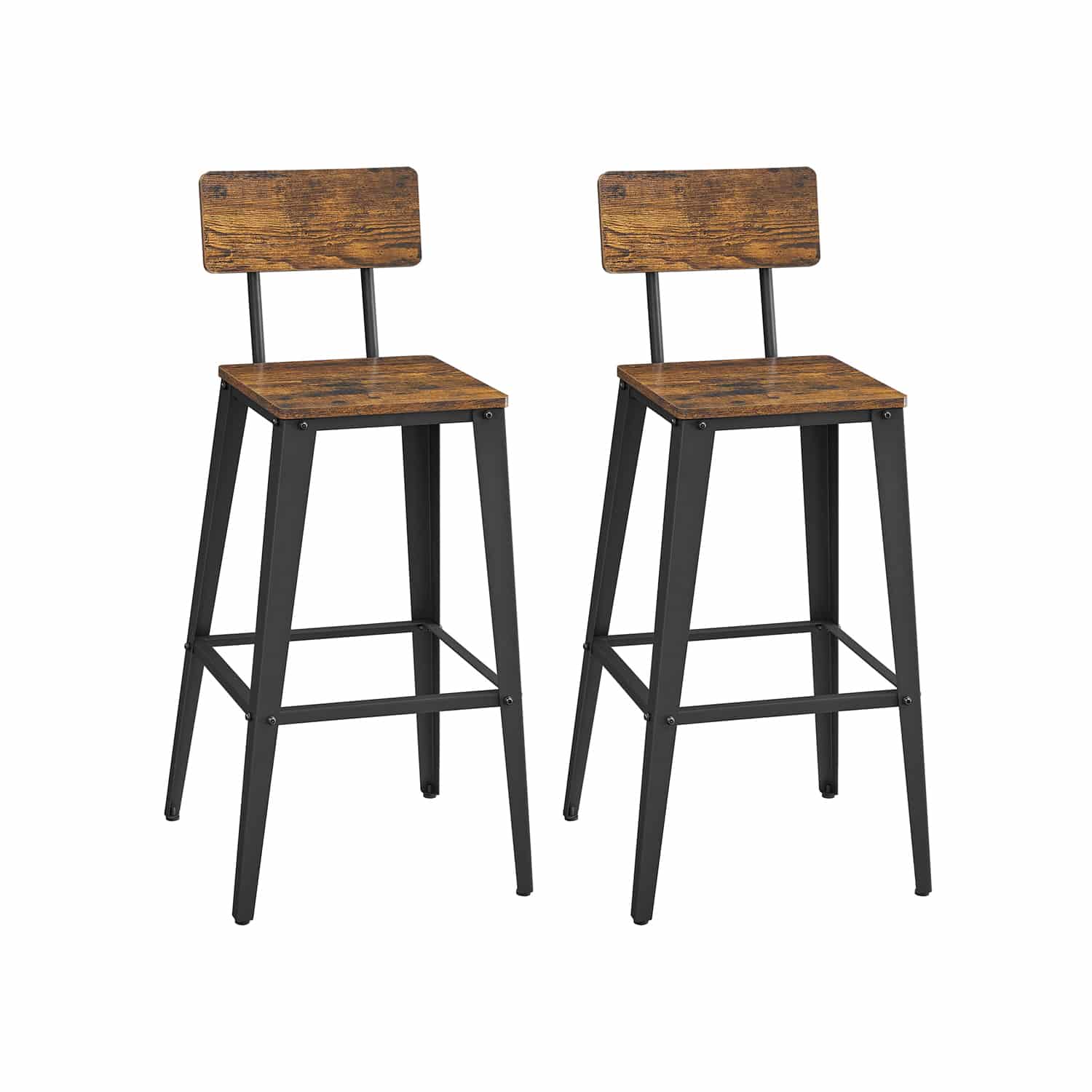 Bild von 2er Set Barhocker mit Rückenlehne