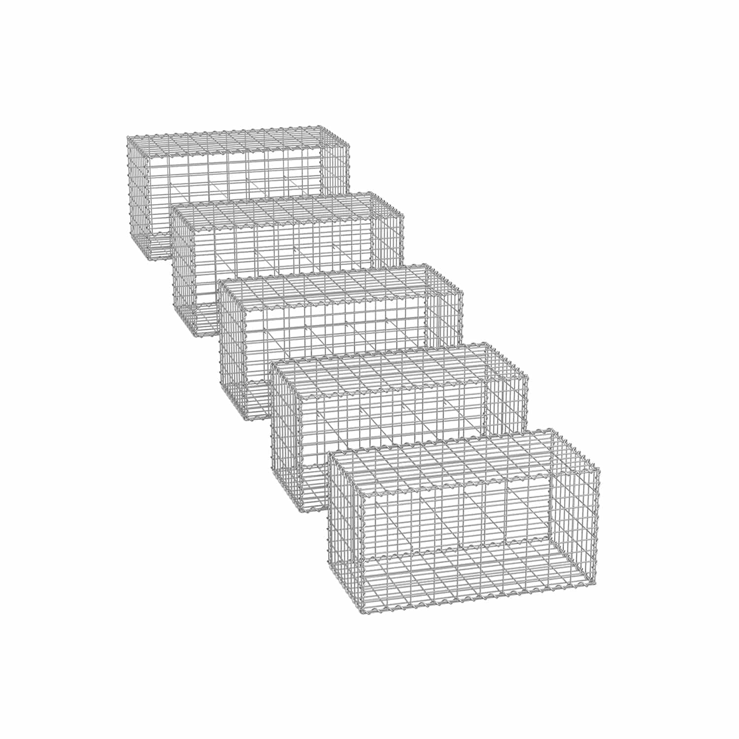 Bild von Drahtkörbe mit 5 x 10 cm Maschenweite 5er Set