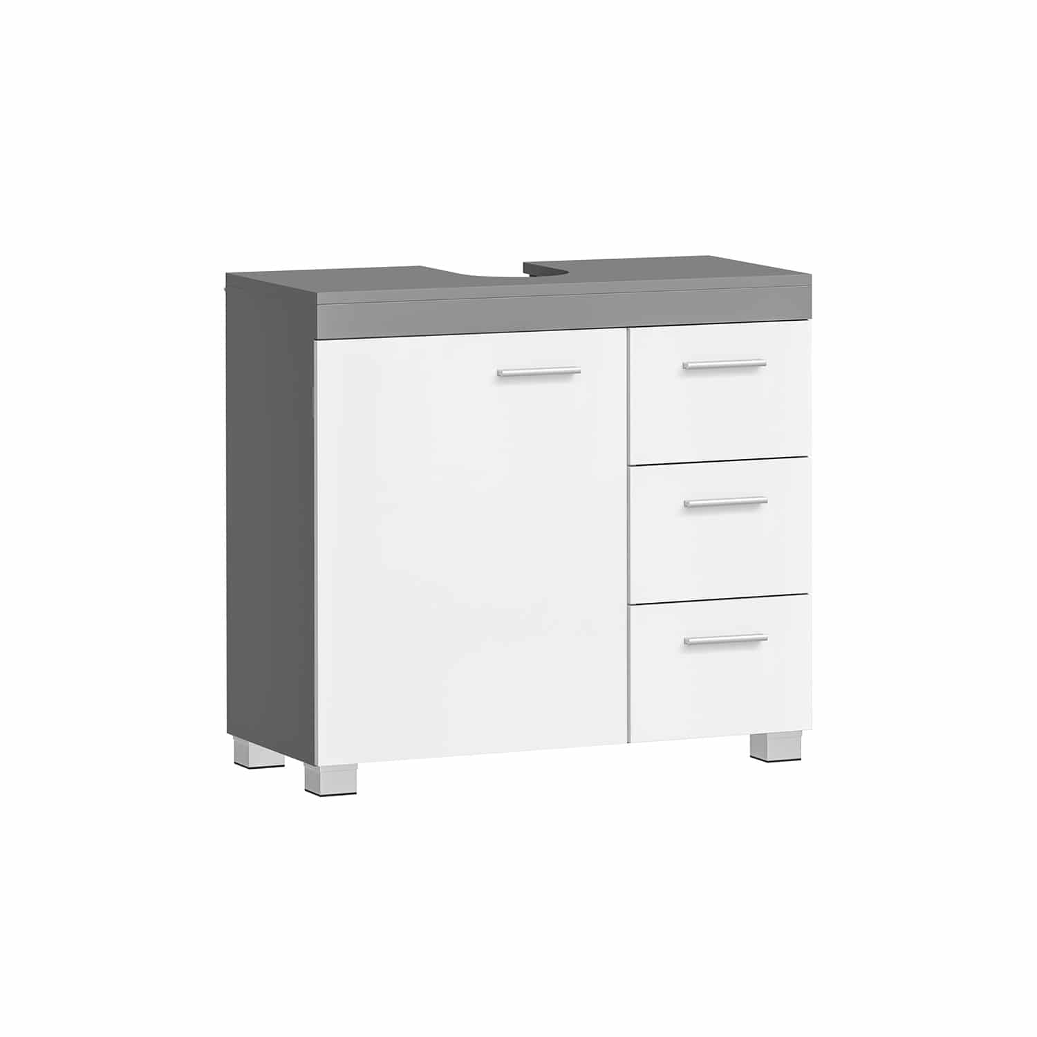 Bild von Waschbeckenunterschrank 2 Fächer hinter der Tür