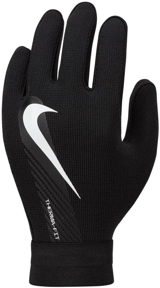 Bild von Nike Unisex Soccer Gloves Academy Therma-Fit, Black/Black/White, DQ6071-010, S
