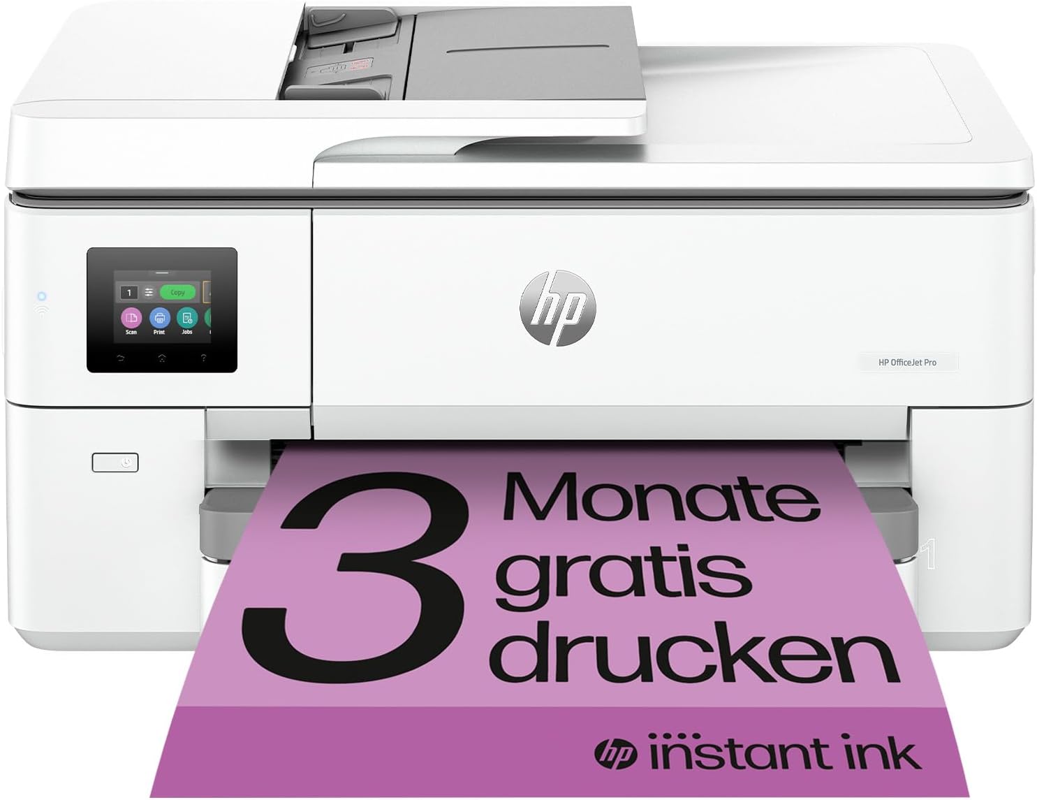 Bild von HP OfficeJet Pro 9720e A3-Multifunktionsdrucker, Drucken bis A3, 3 Monate gratis drucken mit HP Instant Ink inklusive, HP+, Drucker, Scanner, Kopierer, Fax, WLAN, LAN, Duplex, Airprint, Grau-Weiß