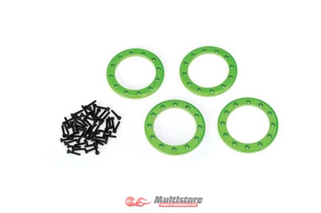 Bild von TRAXXAS Beadlock Rings Grün (1.9') Alu (4) + Schrauben / TRX8169G