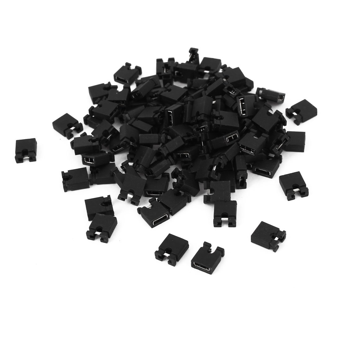 Bild von 100 Schwarz Mini 2,54 mm Standard Kurzschluss Jumper Kappen de