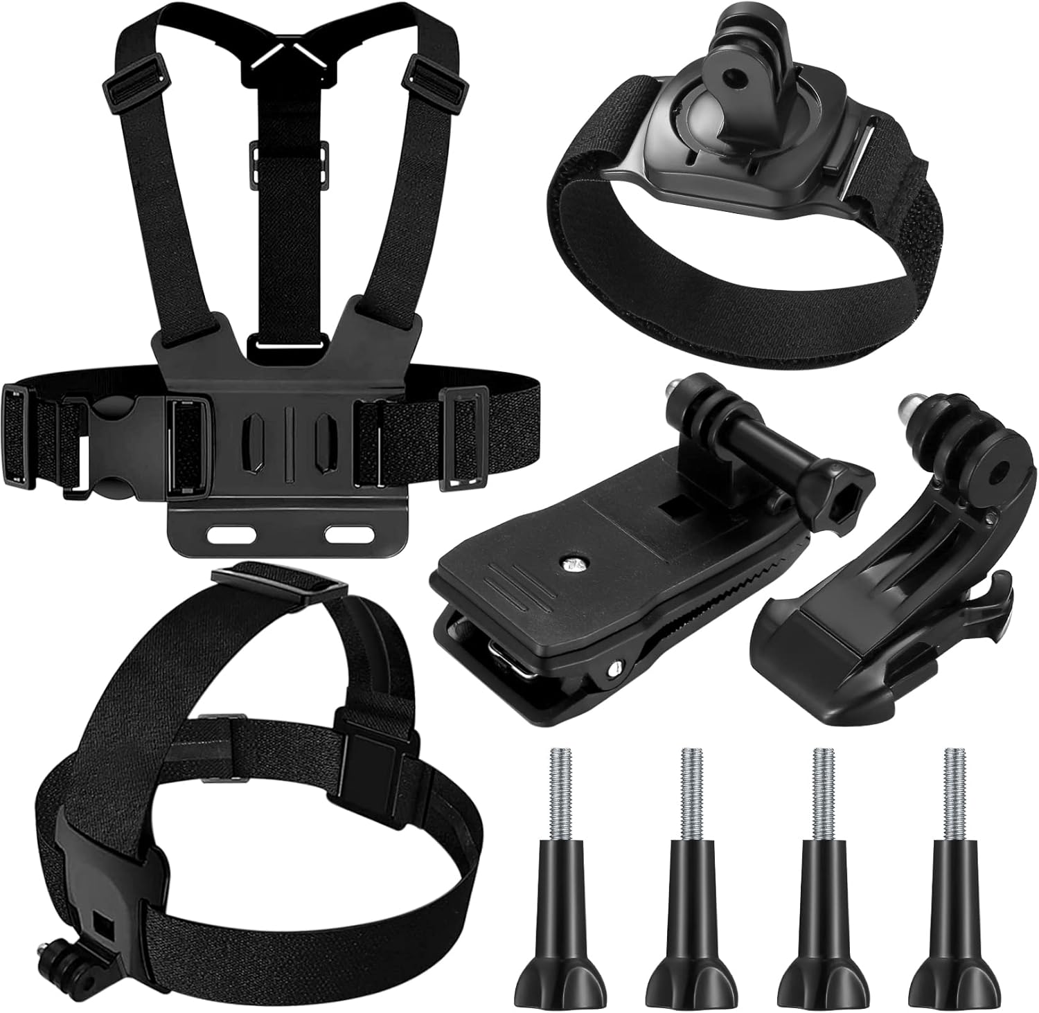 Bild von Kompatibel mit Gopro 9 in 1 Action Kamera Brustgurt Halterung Kit, Einstellbarer Action Kamera Cam Zubehör, Kopfgurt Handschlaufe Rucksackhalter Kompatibel mit Gopro Hero 9 8 7 6 5 SJCAM Insta360