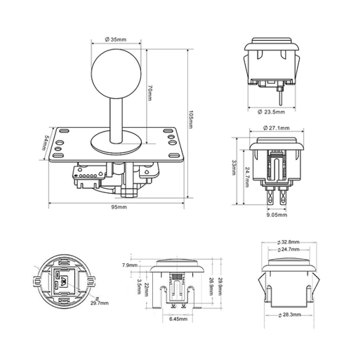 Bild von EG STARTS 2 Spieler Arcade Spiel Kit - Ideal für DIY Arcade-Projekte