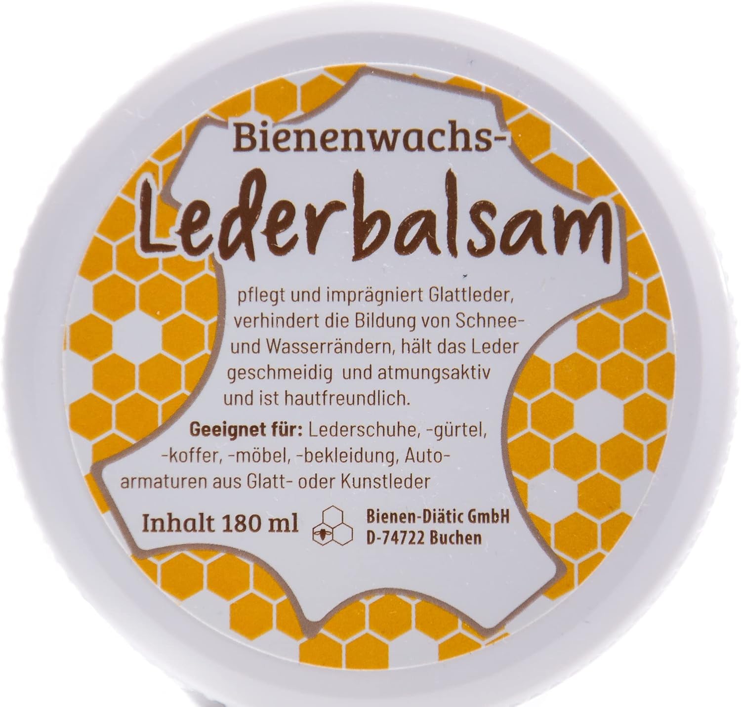 Bild von Bienen-Diätic Bienenwachs-Lederbalsam Lederpflege 180 ml Geeignet für: Lederschuhe, Gürtel, Koffer, Möbel, Kleidung, Autobeschläge aus Glatt- oder Kunstleder.