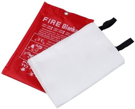 Bild von ISOP Löschdecke Notfall 180 * 200 cm für Küche, Unterdrückung Flammhemmende Sicherheitsdecke für Zuhause, Schule, Kamin, Grill, Auto, Büro, Lager