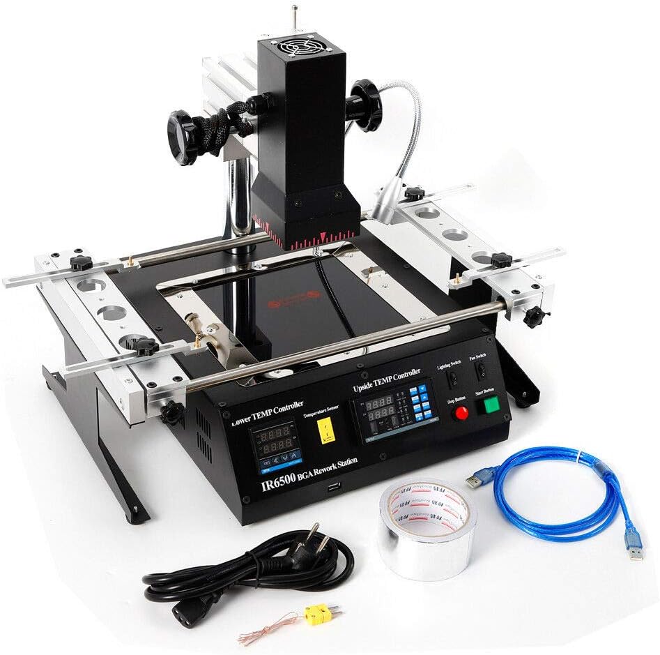 Bild von BGA Infrared Rework Station|800W LED Digital Anzeige Infrarot Lötstation-Saldatore Saldatura Welder Solder Heating IR6500|PBGA, CSP, mehrschichtige Substrate, EMI