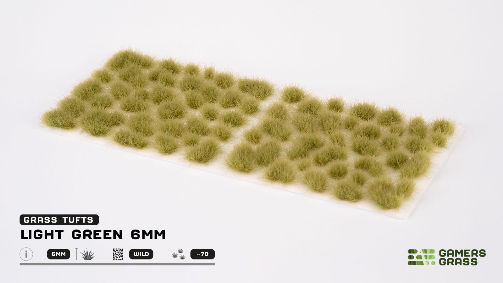 Bild von GamersGrass Light Green Tufts 6mm Wild Büsche Terrain Basing Material