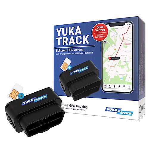 Bild von YUKAtrack Elektronisches Fahrtenbuch, Finanzamtkonform, OBD2 Stecker inkl. 12 Monate Lizenz mit SIM Karte und Datenflat, Europaweite LIVE GPS Ortung, Ohne ABO, Auto, LKW, Transporter