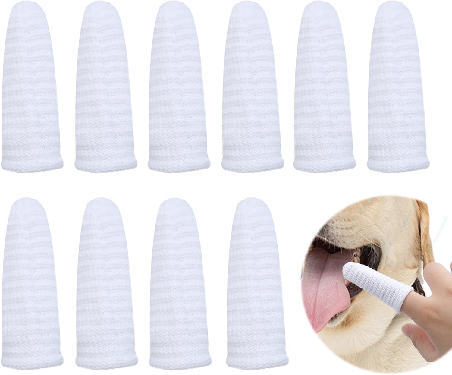 Bild von 10 Stück Hundezahnbürste, zahnpflege hund,zahnreinigung hund,fingerzahnbürste hund,katzen zahnbürste,Pet Finger Zahnbürste,für Hunde,Katzen,Haustiere Zahnpflege