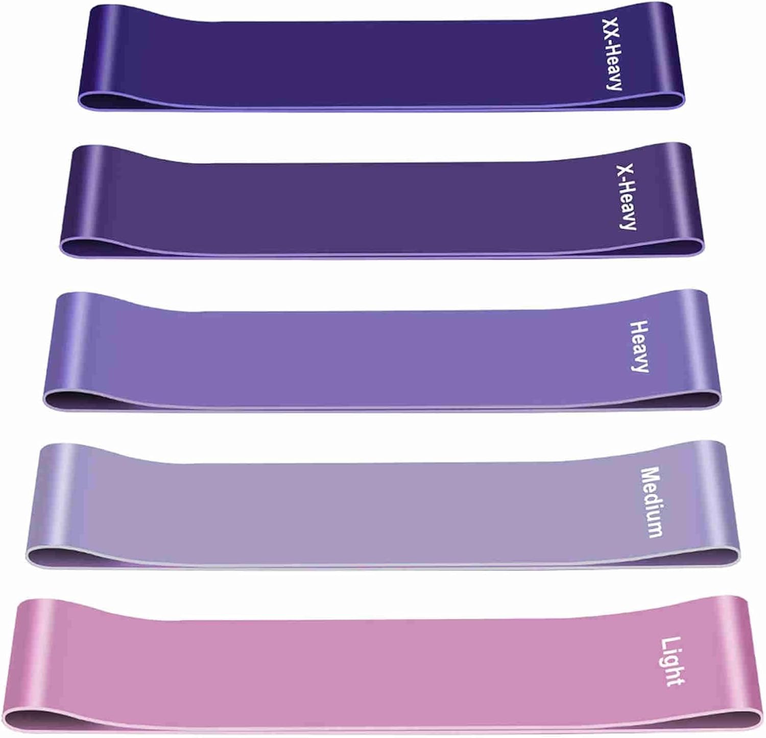 Bild von Fitnessbänder [5er Set], 5 Unterschiedlicher Stärke Fitnessband, Hautfreundlich Resistance Bands, Widerstandsbänder mit Tragebeutel für Muskelaufbau, Yoga, Pilates, Crossfit, Cardio, Männer Frauen