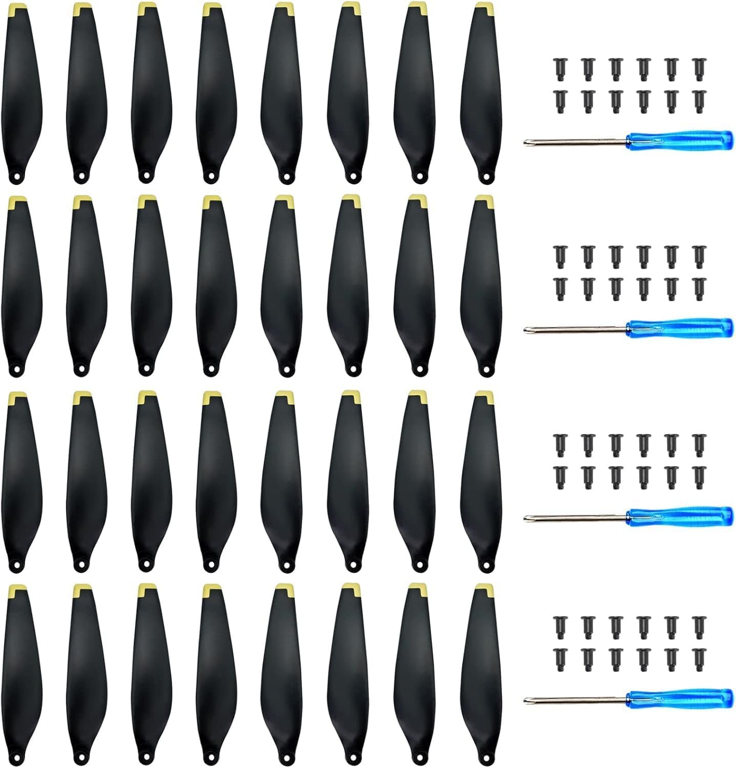 Bild von Propeller für DJI Mini 3 Ersatzpropeller Blätter Geräuscharm Zubehör für DJI Mini 3 Drohnenzubehör Exklusive Schrauben & Schraubendreher 32 Pcs Gold Spitzen