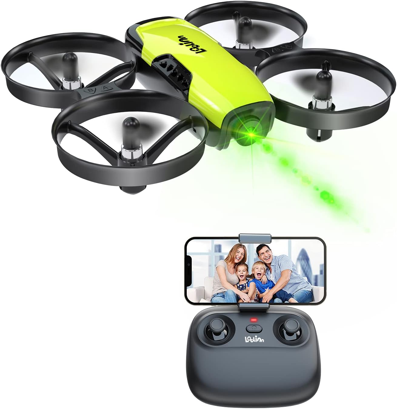 Bild von Loolinn | Drohne mit Kamera als Geschenk für Kinder - Mini Drohne Ferngesteuert mit Video & Fotos / 21 Minuten Flugzeit (DREI Batterien Mitgeliefert)