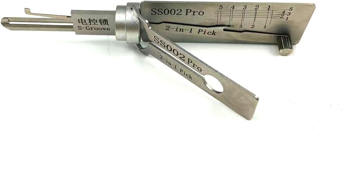 Bild von SS002 Tools Dietrich-Werkzeug für S-Nut-Türschloss, Pro 2-in-1-Decoder und Pick-Werkzeuge