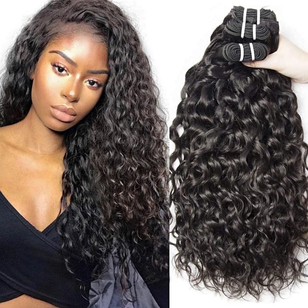 Bild von Yavida Brazilian WATER Wave Bundles 14 16 18 Inch Körper Welle Bündel 10A Brazilian Human Hair Bundles 100% Unprocessed Remy Human Hair Human Hair Bundles