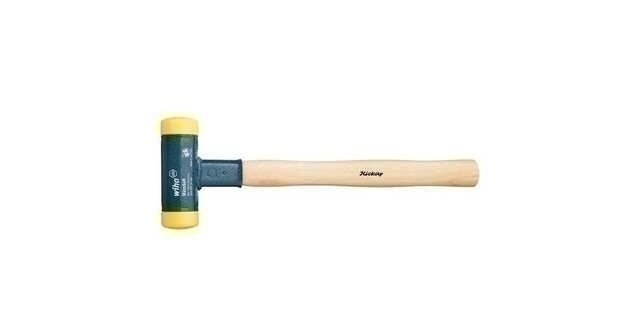 Bild von Testbericht: Wiha Hammer Schonhammer rückschlagfrei mit Hickory-Holzstiel, Rund-Schlagkopf