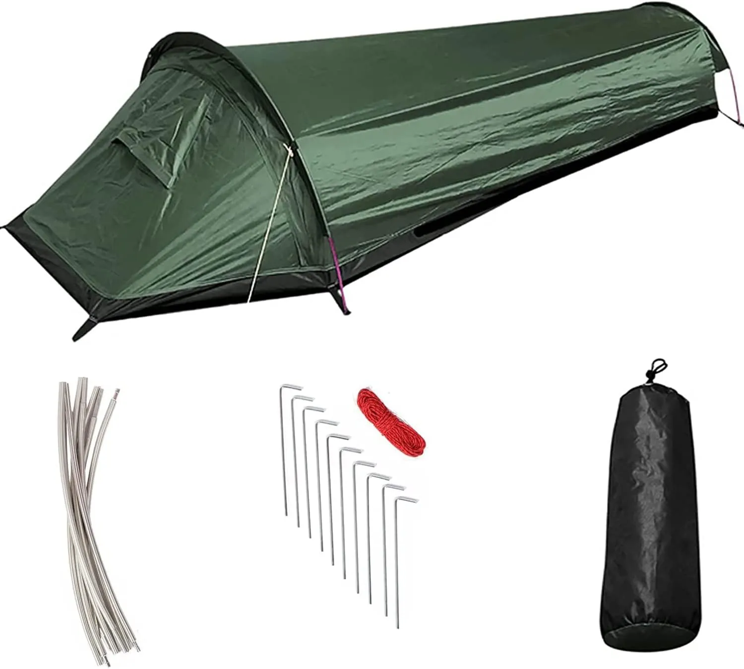 Bild von 1-Personen Wanderzelt ultraleicht und wasserdicht mit Tragetasche für Trekking und Outdoor