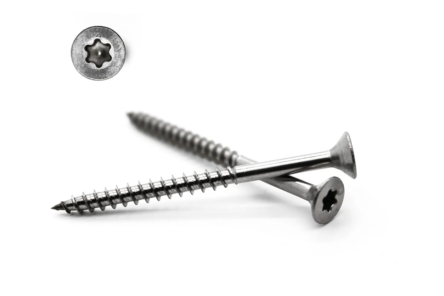 Bild von 100 Stück Edelstahl Spanplattenschrauben 3x50 mm mit Torx Senkkopf und Teilgewinde