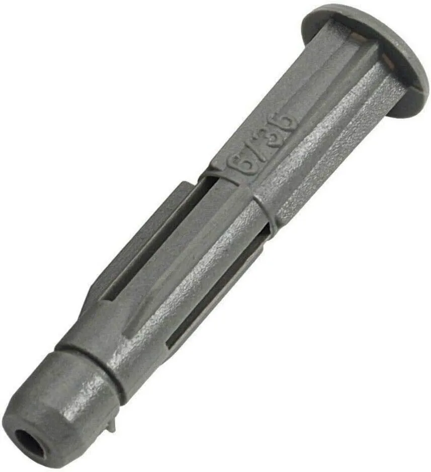 Bild von 1000 Stück Universaldübel mit Kragen, Durchmesser 6 mm und Länge 36 mm aus Kunststoff