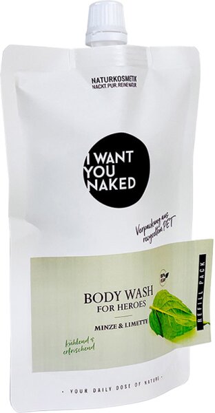 Bild von I WANT YOU NAKED Duschgel For Heroes Minze & Limette - Body Wash Refill 250ml