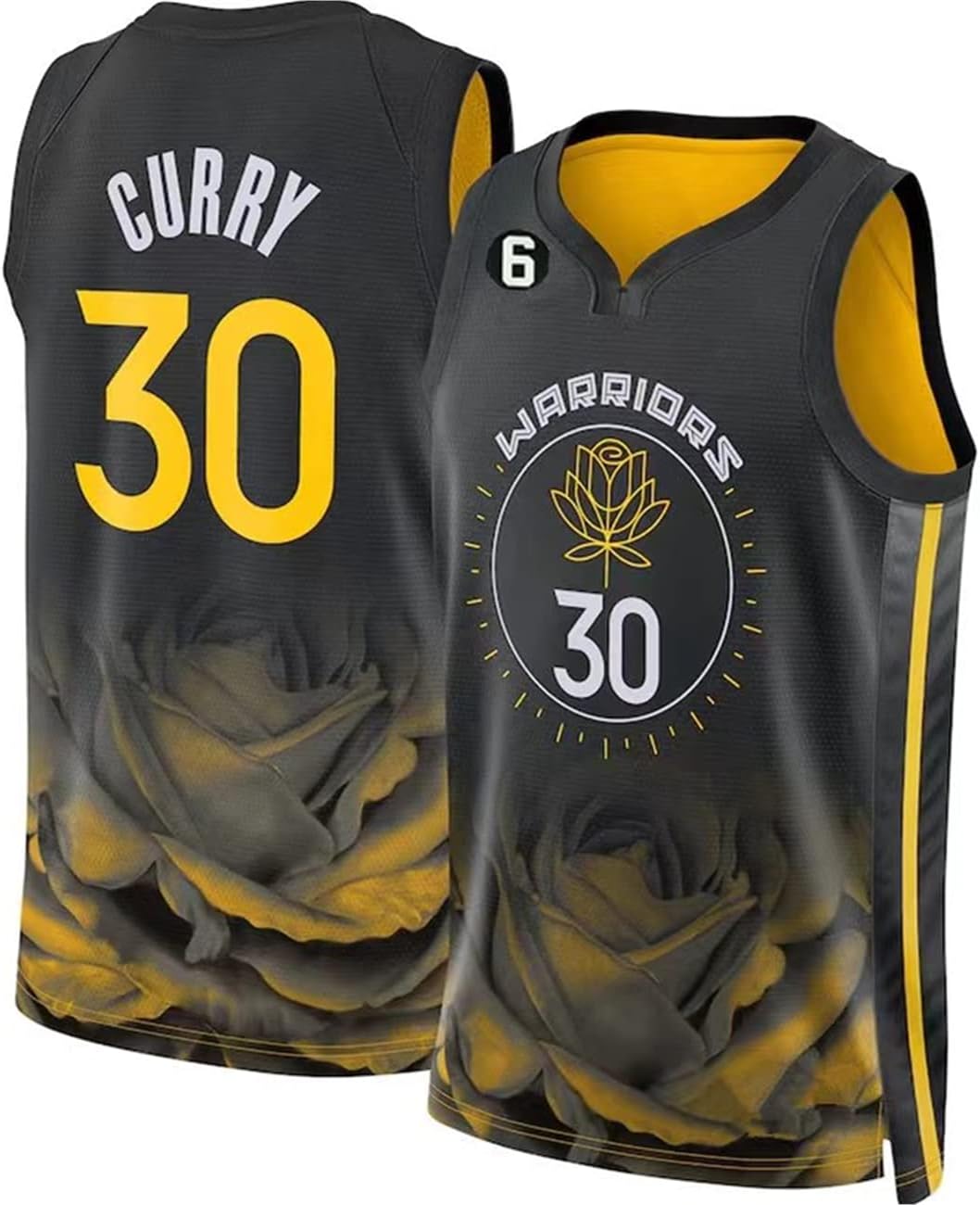 Bild von Basketball Jersey Shirt für Erwachsene Basketball Jersey,Basketball ärmelloser Anzug,Basketball Sportbekleidung,T-Shirt Weste für Jugend Sweatshirt,# 30 Black,L