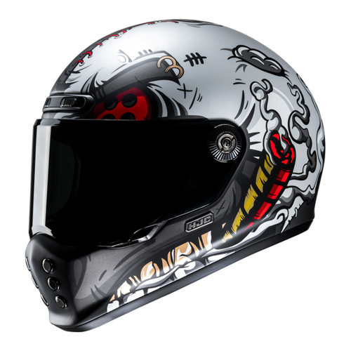 Bild von HJC V10 Vatt Helm – Schwarz-Grau-Gelb, Größe XS
