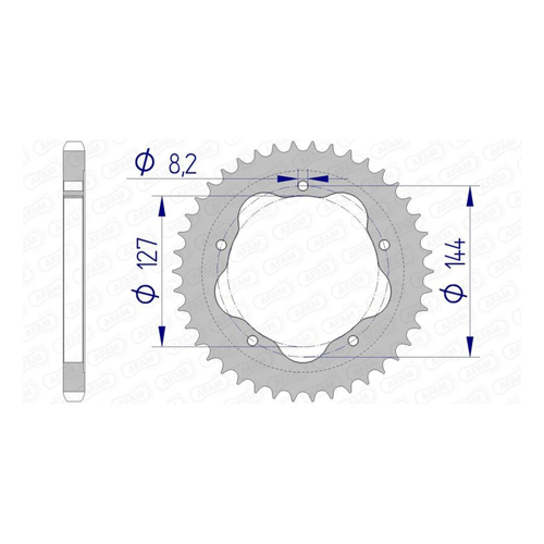 Bild von AFAM Aluminium Kettenrad 51608 - 525