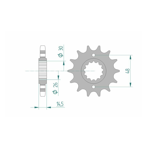 Bild von AFAM Standard-Stahlkettenrad 20602 - 530