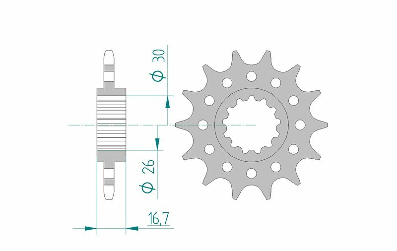 Bild von AFAM Standard-Stahlkettenrad 20608 - 520