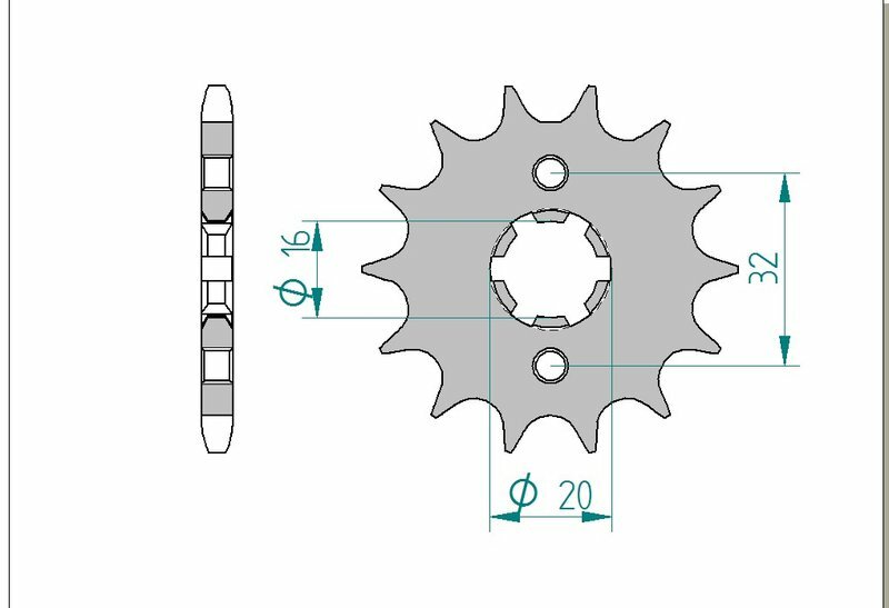Bild von AFAM Standard-Stahlkettenrad 21208 - 428