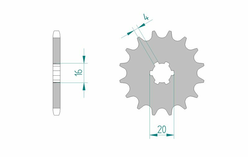 Bild von AFAM Standard-Stahlkettenrad 28200 - 428