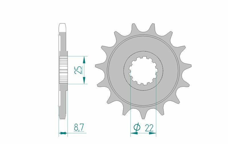 Bild von AFAM Standard-Stahlkettenrad 28405 - 525