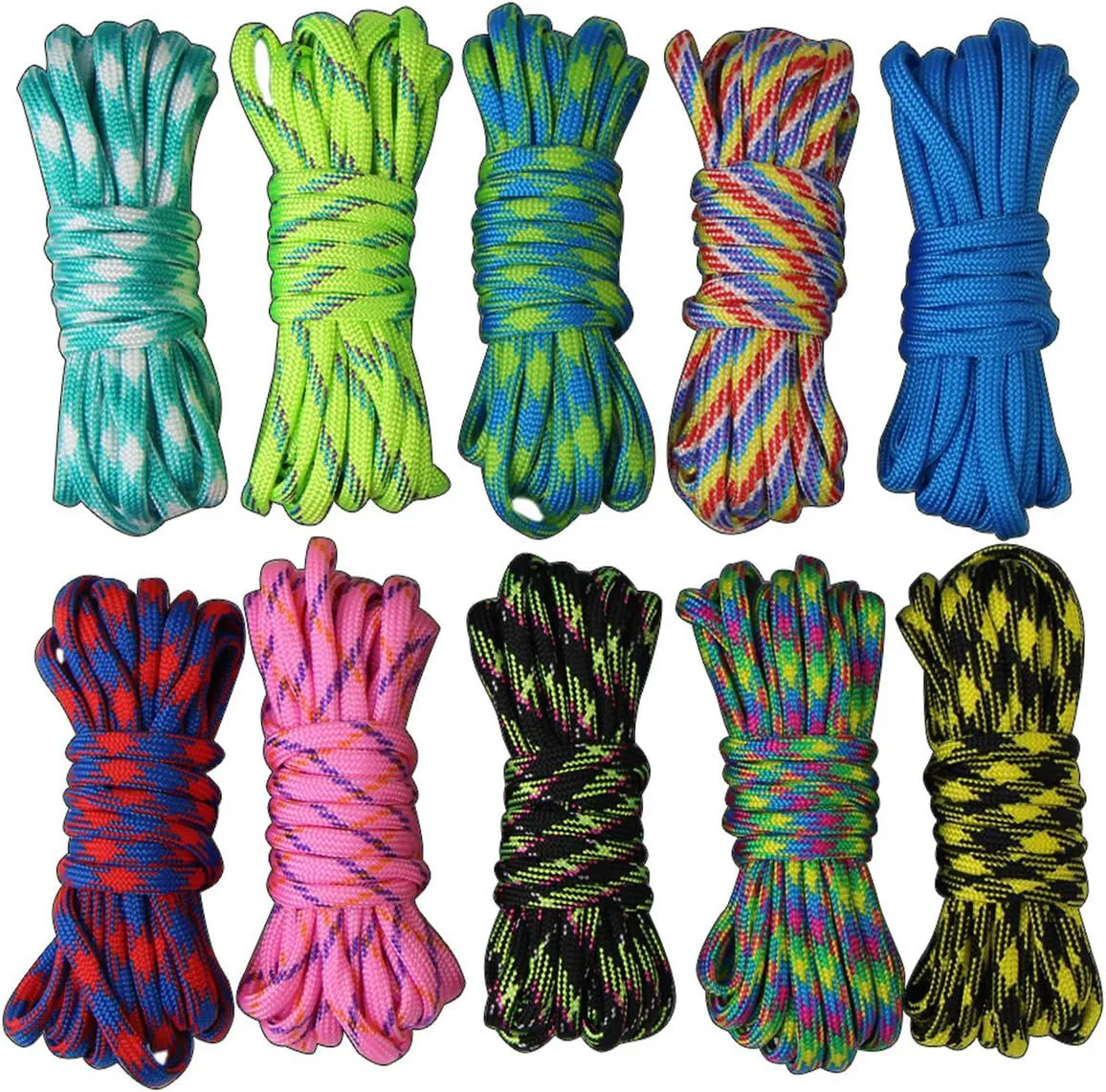 Bild von 10er Set Paracord Seile 4mm für DIY Projekte und Outdoor Aktivitäten