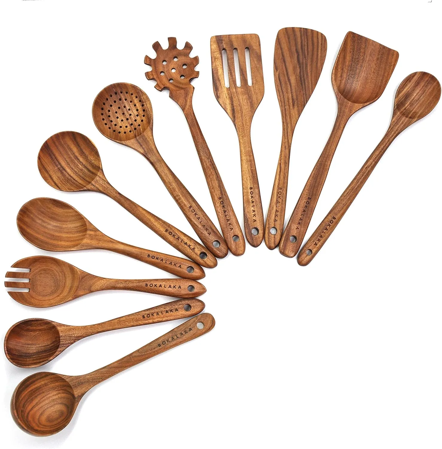 Bild von 11-teiliges Holzkochen Utensilien Set