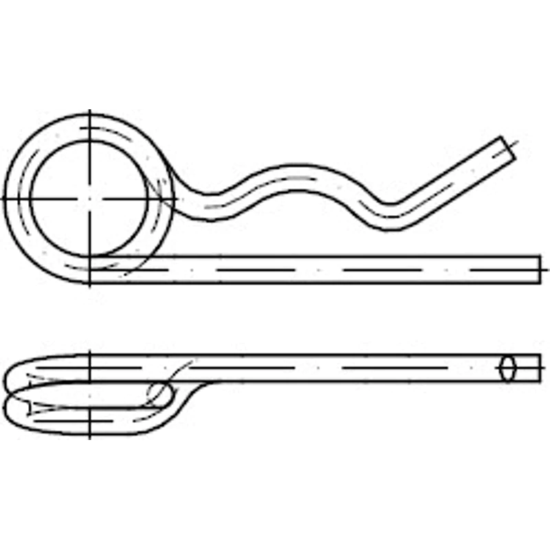 Bild von Federstecker DIN 11024 Stahl 2;5 mm gal Zn; DrahtstÃ¤rke 2;25