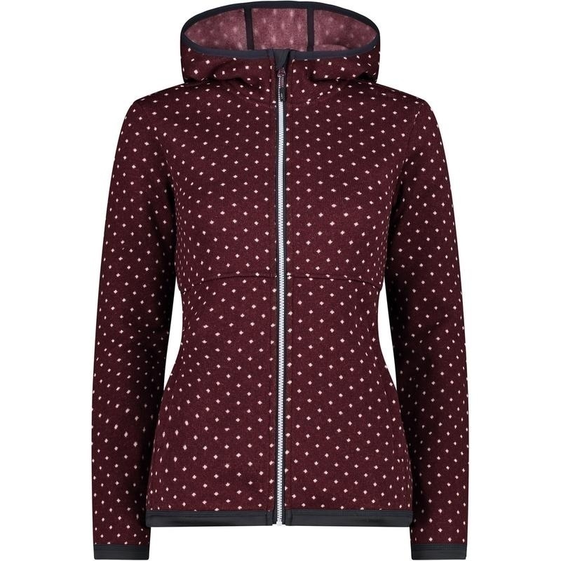 Bild von CMP Damen Hoodie Jacke, burgundy-bianco, 38