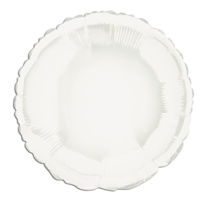 Bild von Folienballon rund weiß 35cm als Hochzeitsballon od. zum Beschriften