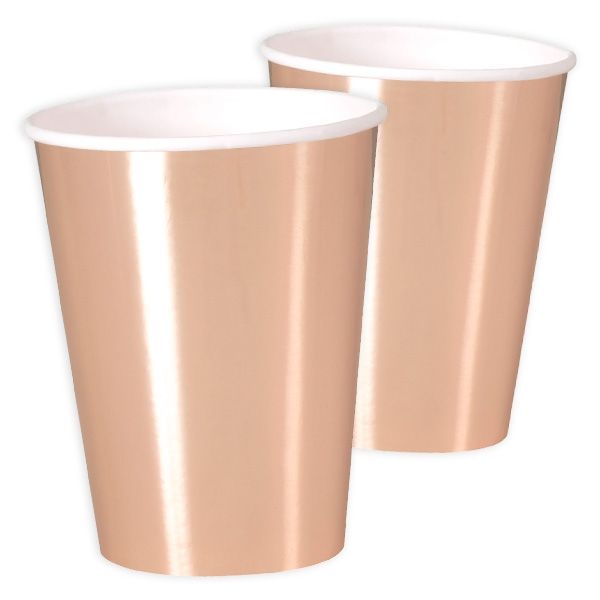 Bild von Maxi-Becher, metallic rose-gold, 8er Pack