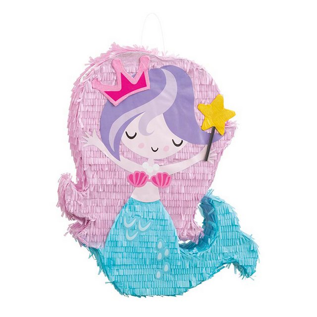 Bild von Unique Industries Inc. Pinata Pinata Meerjungfrau Lila, ca 50x43x9cm