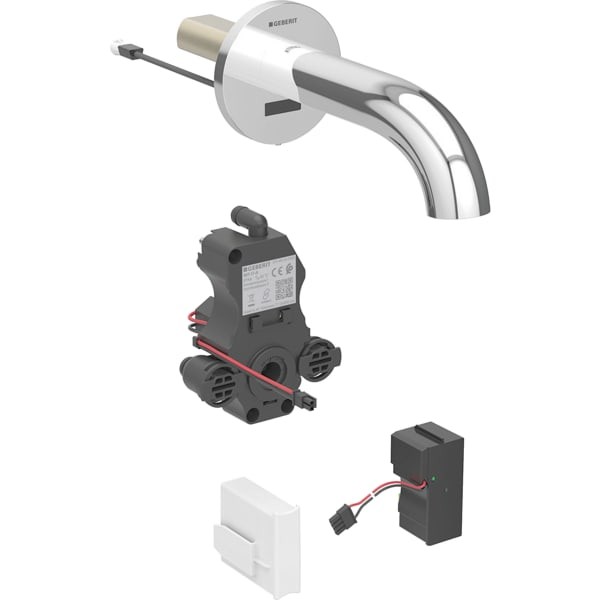 Bild von Geberit Waschtischarmatur Piave, Wandmontage mit UP-Funktion Netz L 17cm mit Mischer, 116262211 116262211