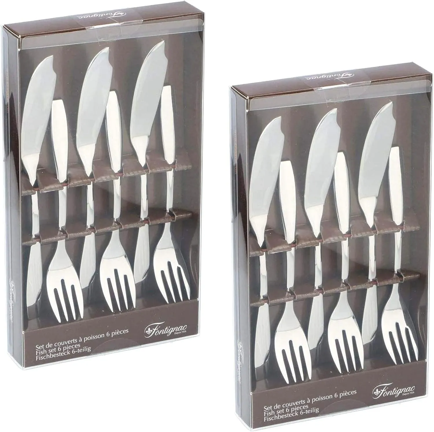 Bild von 12-teiliges Edelstahl Fischbesteck für 6 Personen mit Fischgabeln und Fischmessern