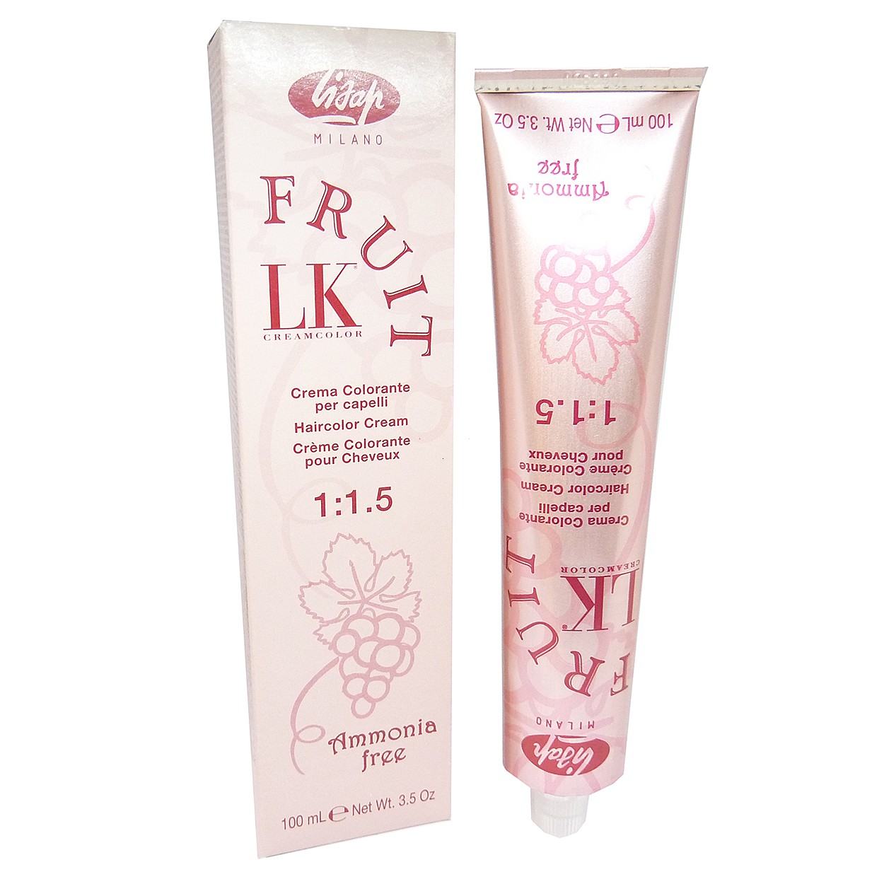 Bild von Lisap LK Fruit Cream Color Ammonia free Coloration Haar Farbe permanent 100ml - 06/43 Golden Mahogany Dark Blonde / Gold Mahagoni Dunkelblond
