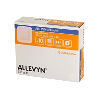 Bild von ALLEVYN Adhesive 7,5x7,5 cm haftende Wundauflage 10 St