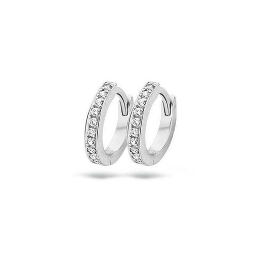 Bild von Blush Creolen aus 14 Karat Weißgold mit Zirkonia