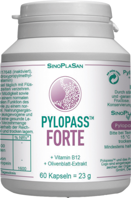 Bild von PYLOPASS FORTE 200 mg+Vit.B12+Olivenblattextr.Kps. 60 St