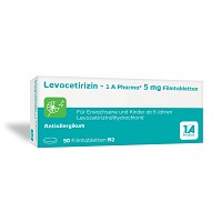 Bild von LEVOCETIRIZIN-1A Pharma 5 mg Filmtabletten 50 St