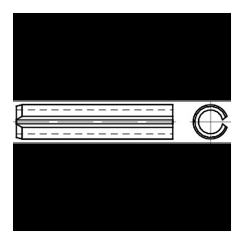 Bild von Spannstifte DIN 1481 aus Federstahl – 16 x 100 mm